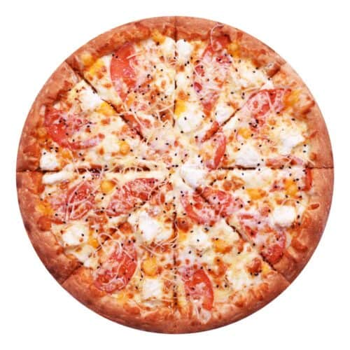 Сырная пицца «Маргарита» с, томатами и кунжутом. Доставка вкусной пиццы в Курске.