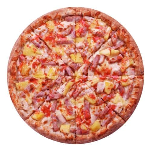 Пицца «Панда» с беконом и ананасами, свежая и ароматная, лучший выбор для любителей вкусных пицц.