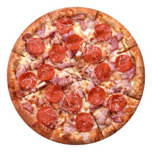 Свежая пицца "Чики-бамбони" с мясом и сыром, доставка и заказ по Курску.