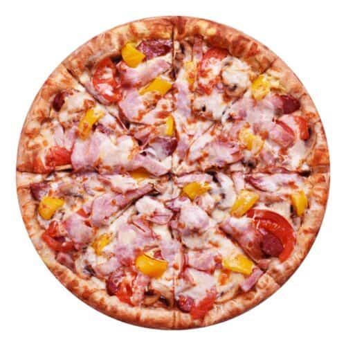 Пицца "Тянь-Шань" с мясом и овощами.