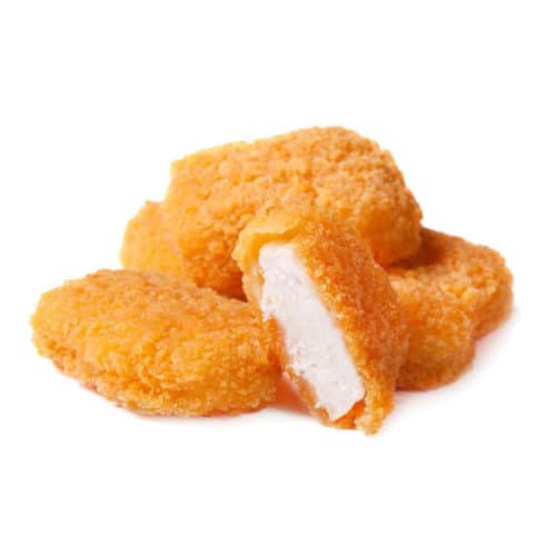 Обжаренные куриные наггетсы с хрустящей корочкой и сочным белым мясом. Идеально для быстрого перекуса.